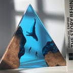 Resin Bordlampe – Whale Diver Triangle