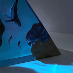Resin Bordlampe – Whale Diver Triangle