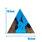 Resin Bordlampe – Whale Diver Triangle