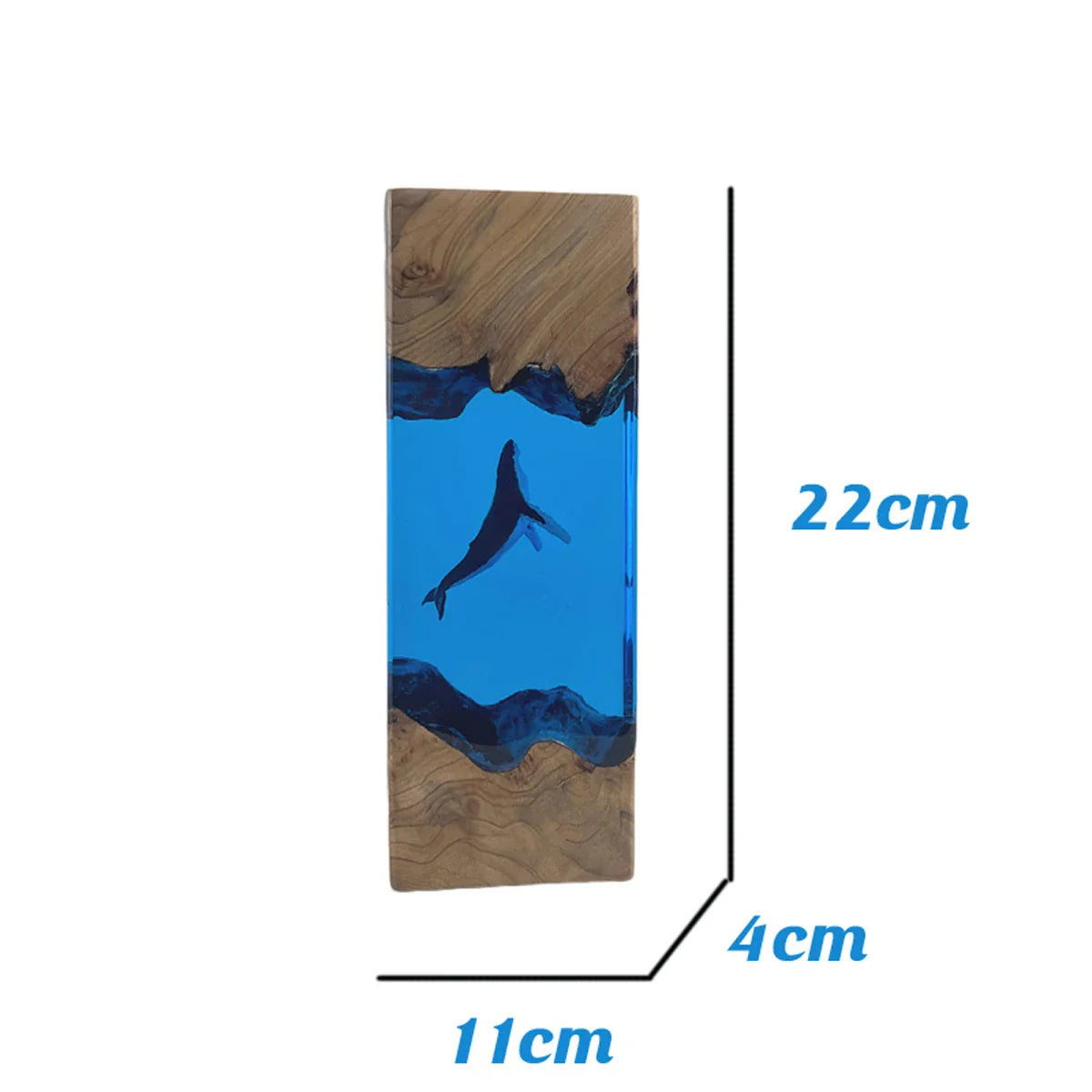 Resin Bordlampe – Whale Diver Triangle
