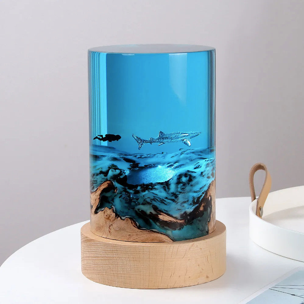 Resin Bordlampe – Sea Turtle ／ Whale Shark