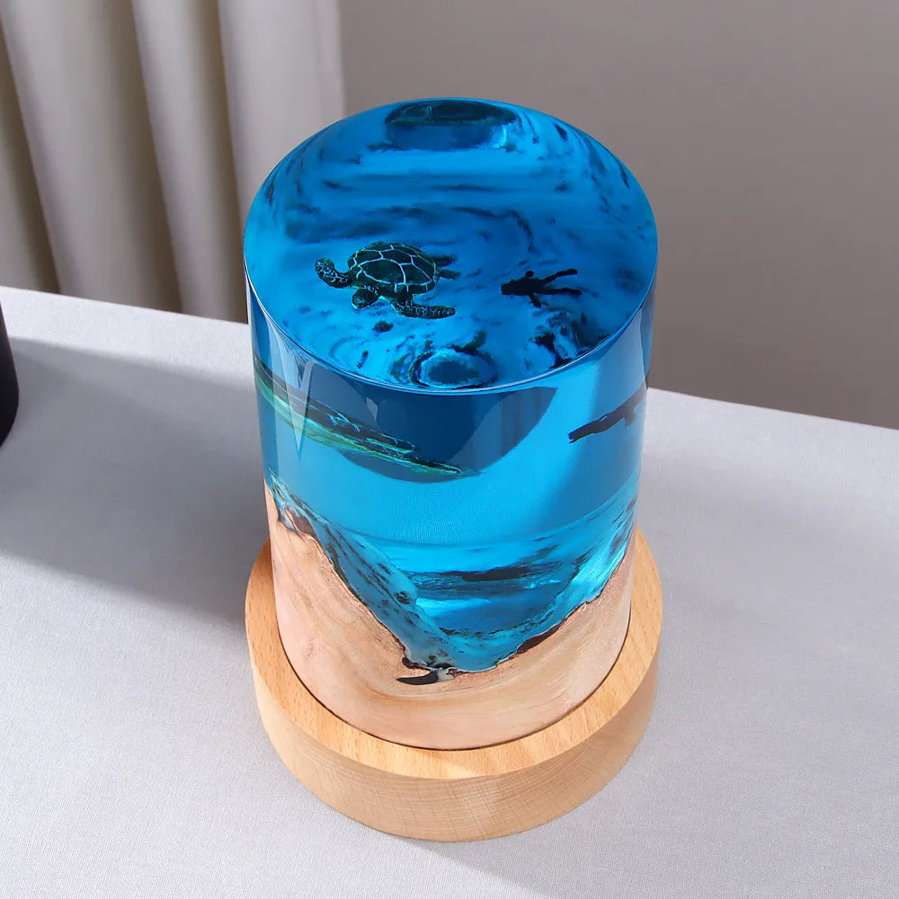 Resin Bordlampe – Sea Turtle ／ Whale Shark