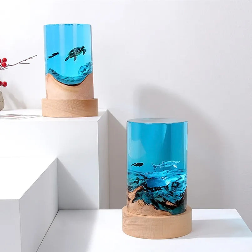 Resin Bordlampe – Sea Turtle ／ Whale Shark