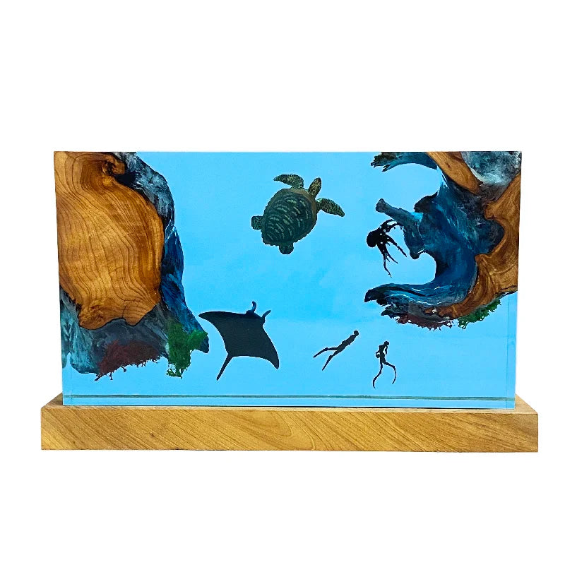 Resin Bordlampe – Ocean