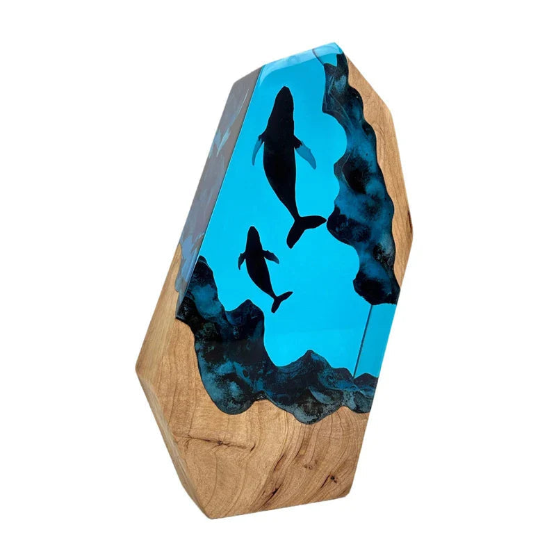 Resin Bordlampe – Whale