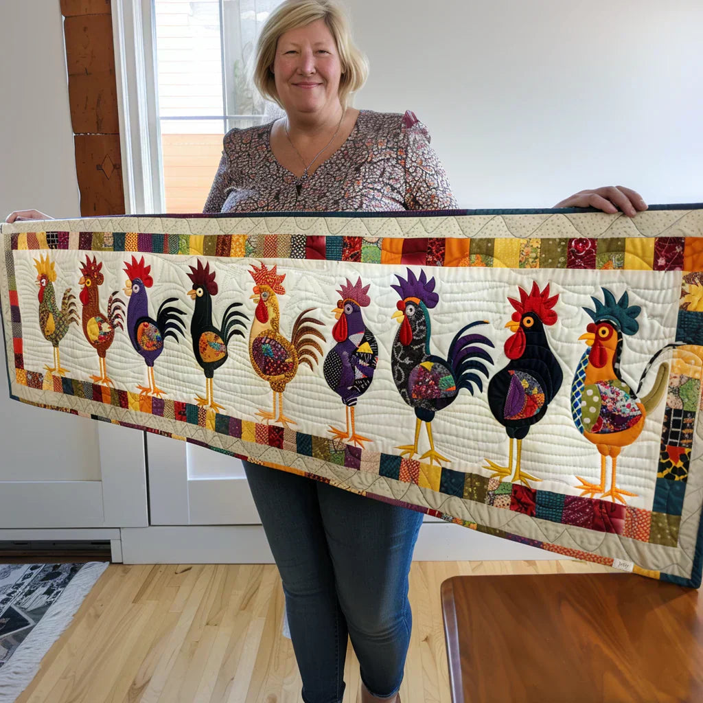 Quiltet Bordløber – Bird Parade