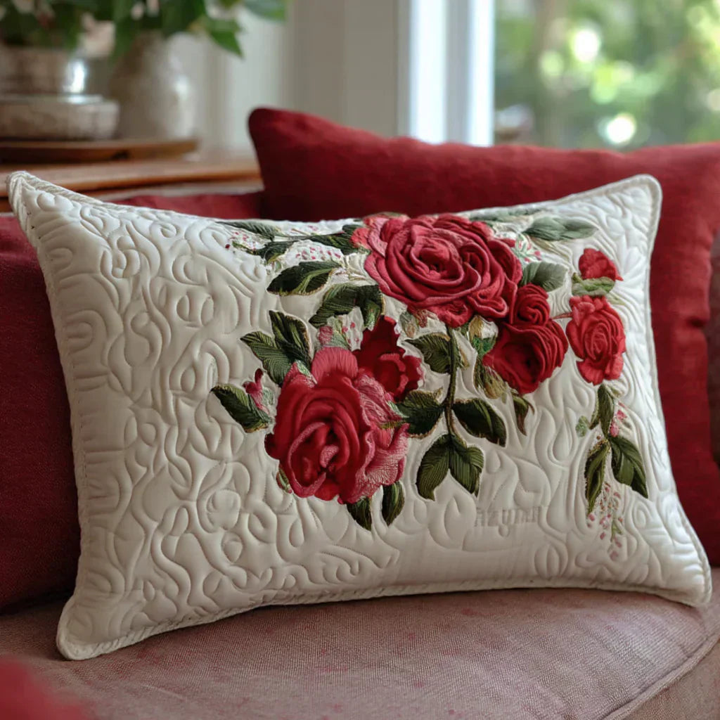 Quiltet Pudebetræk – Rose Garden