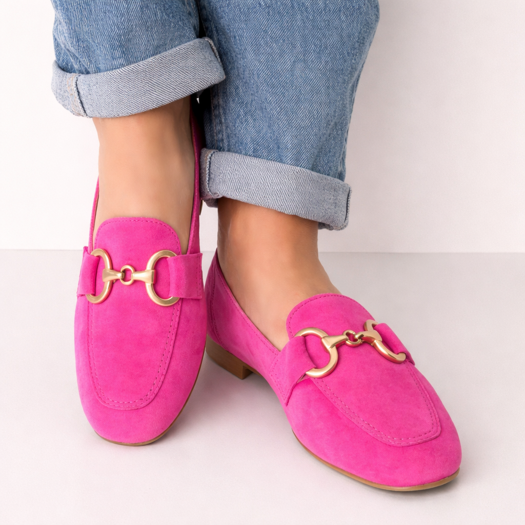 Winnie | Chikke loafers med gulddetalje