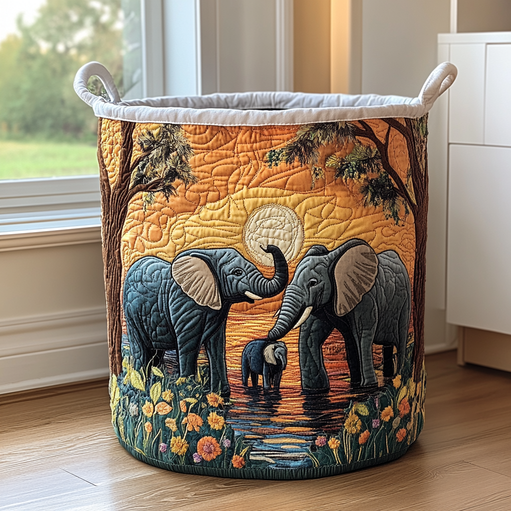 Vasketøjskurv – Rustic Elephant