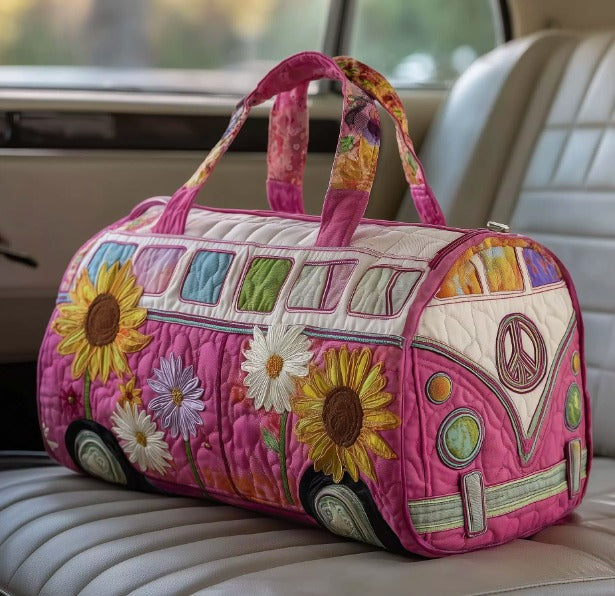 Quiltet Rejsetaske – Floral Art