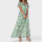 Brynhild | Blomstret maxikjole i chiffon