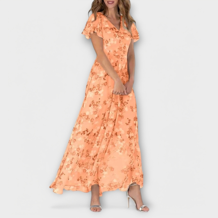 Brynhild | Blomstret maxikjole i chiffon