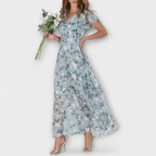 Brynhild | Blomstret maxikjole i chiffon