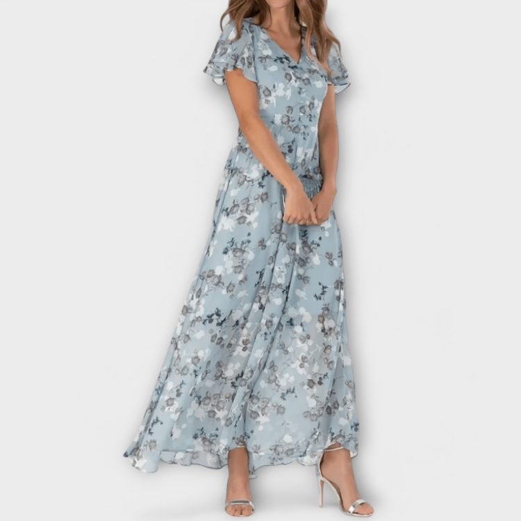 Brynhild | Blomstret maxikjole i chiffon