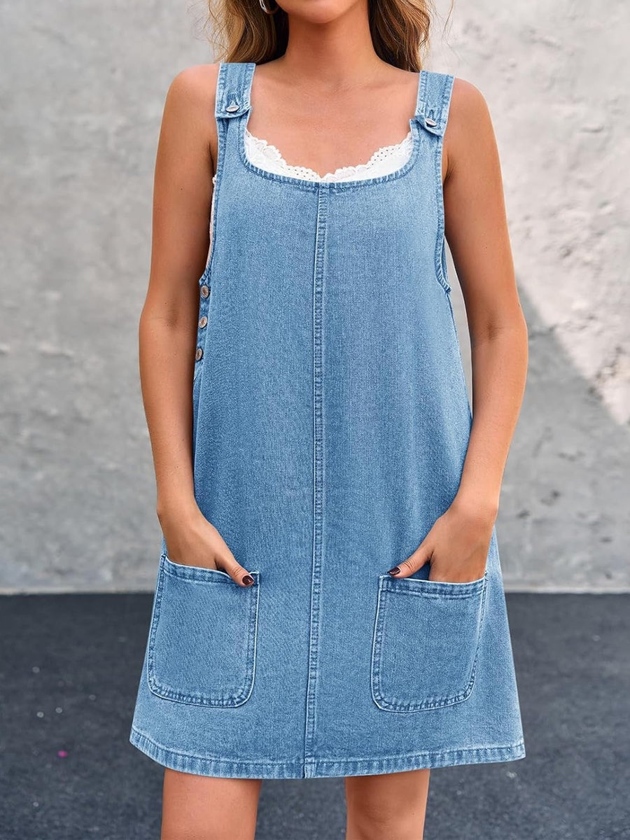 Julie – Afslappet spencerkjole i denim