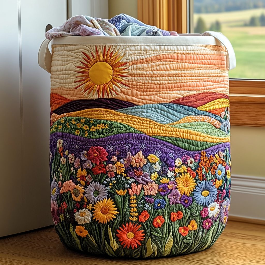 Vasketøjskurv – Sunny Bloom