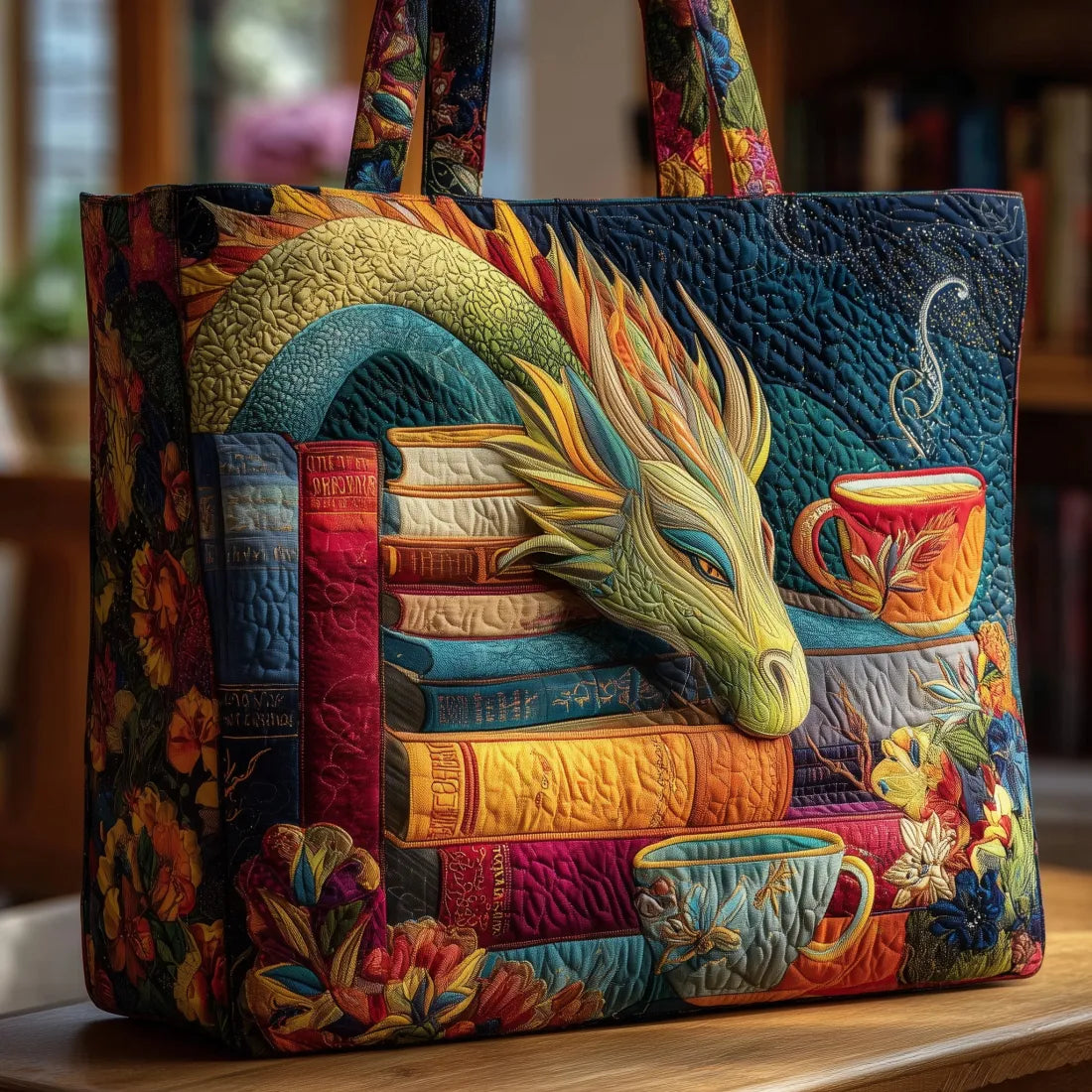 Håndlavet Totetaske – Dragon Collector Livre & Ta el