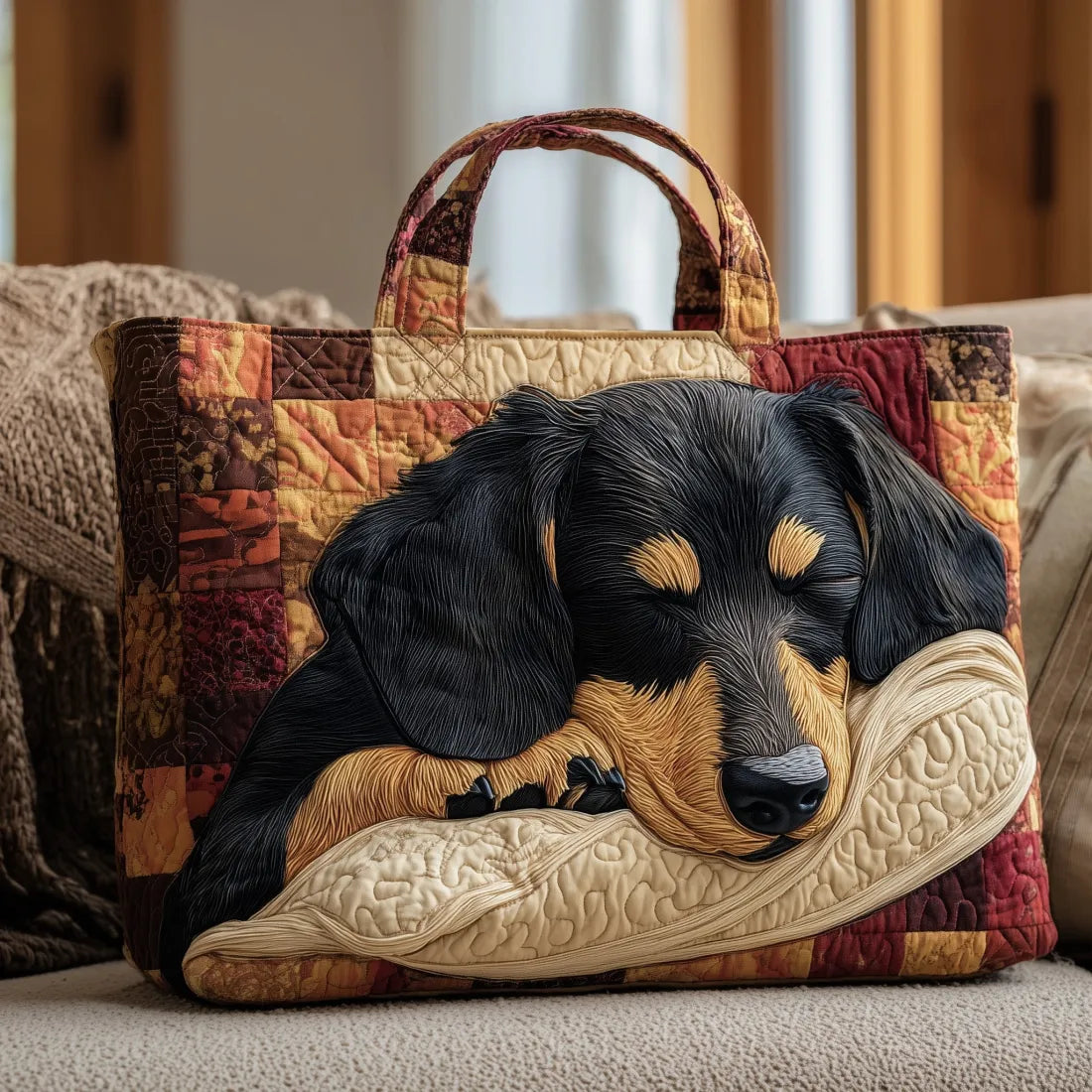 Håndlavet Totetaske – Dachshund