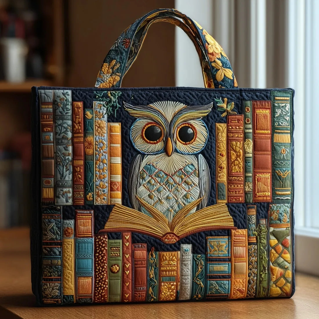 Håndlavet Totetaske – Owl Vintage Book
