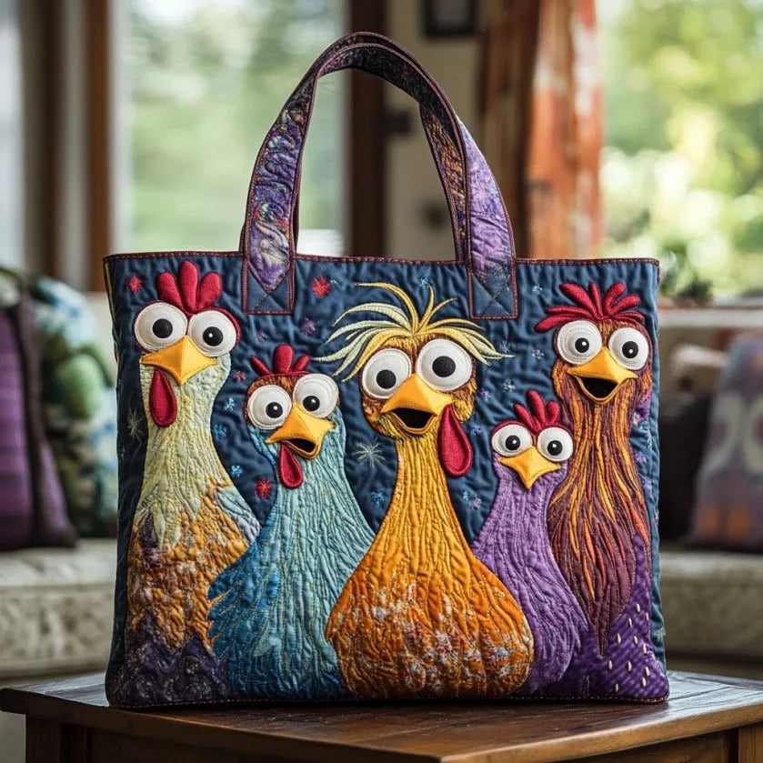 Håndlavet Totetaske – Colorful 5 Rooster