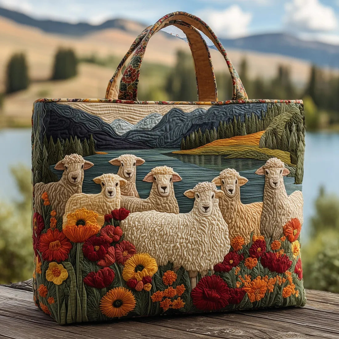 Håndlavet Totetaske – Lakeside Sheep