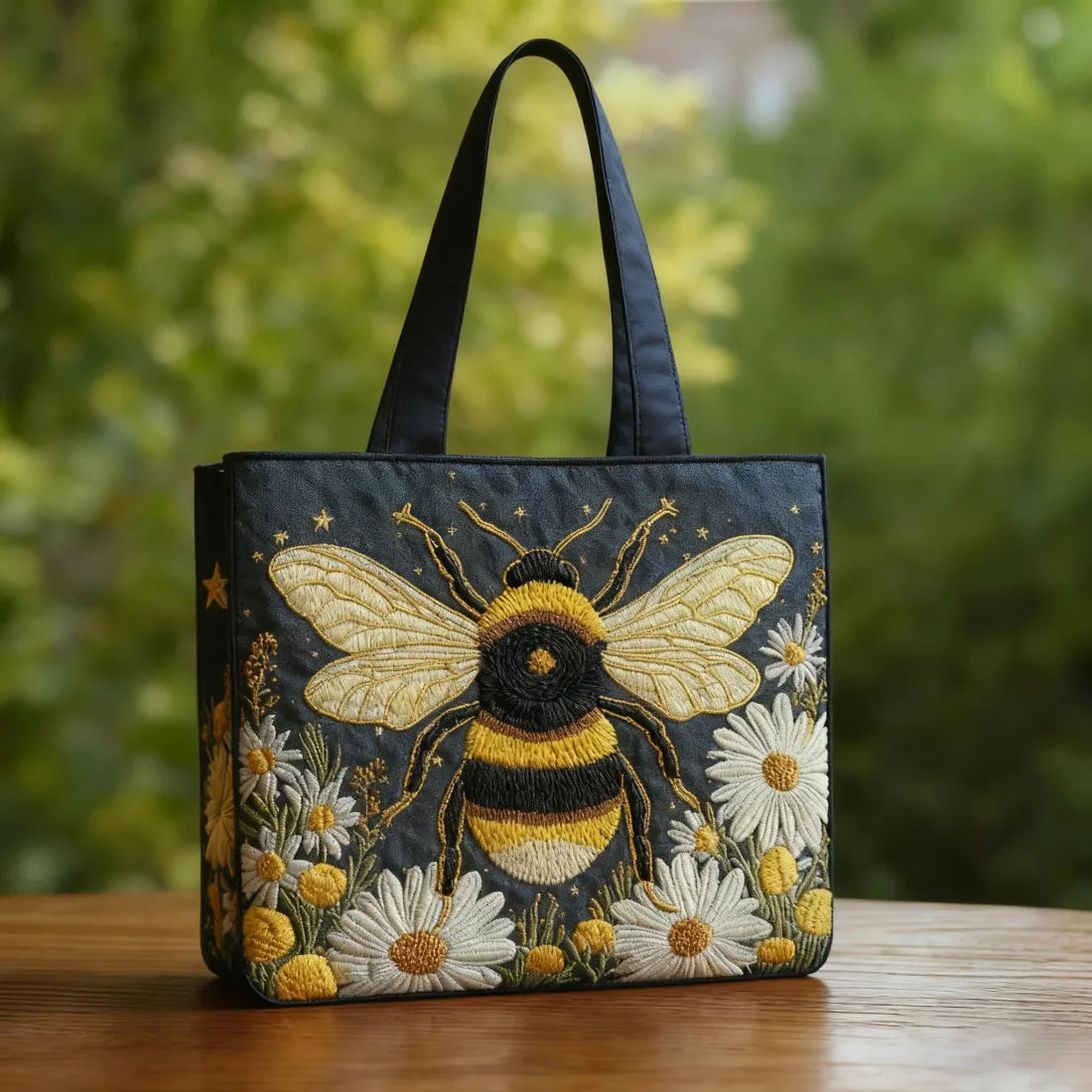 Håndlavet Totetaske – Marguerite Star Bee