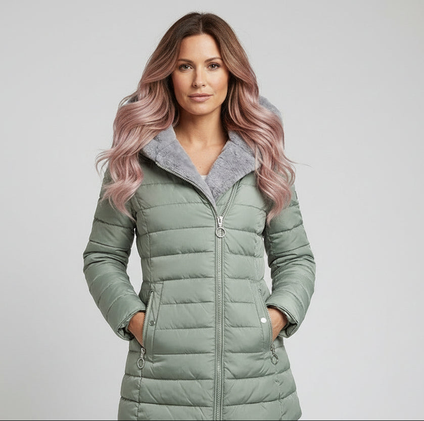 Elvira | Elegant oversized frakke med hætte