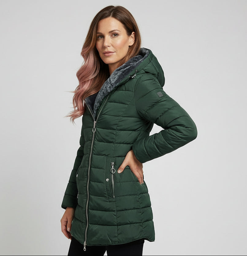 Elvira | Elegant oversized frakke med hætte